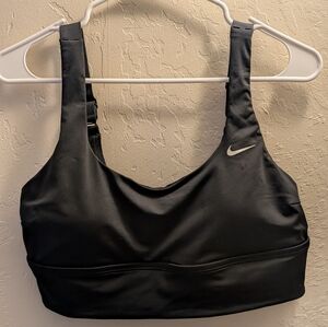 NWT Nike Swim Women's Black Swim Top Sports Bra Size Large